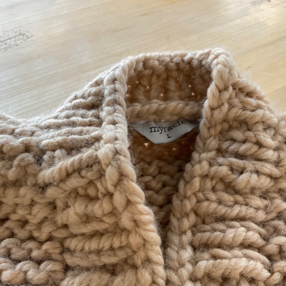 MYRACLE HAND MADE CARDIGAN …BRAND NEW/ 100 PERCENT ACRYLIC - Picture 4 of 9